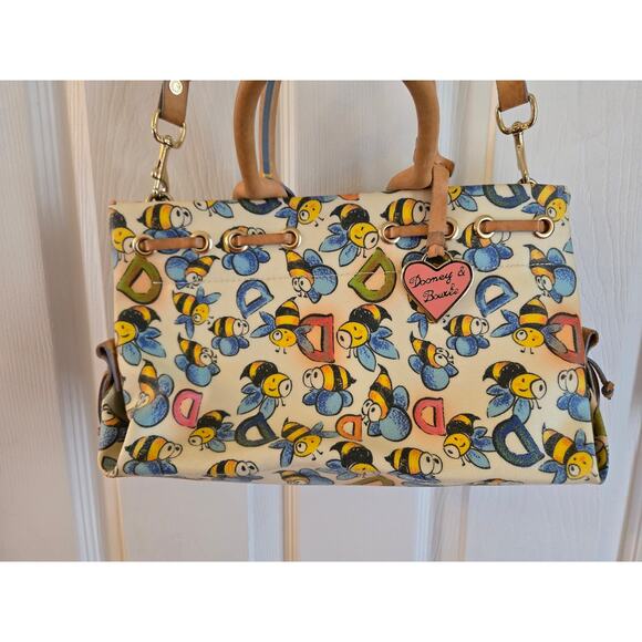Dooney & Bourke Vintage Bumble Bee Print Convertible Tote Bag & Crossbody Purse - Picture 5 of 16